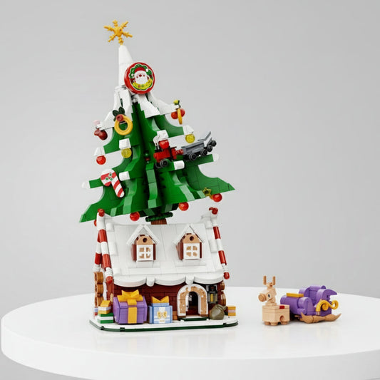 Kerstboom op kersthuisje | Bouwpakket