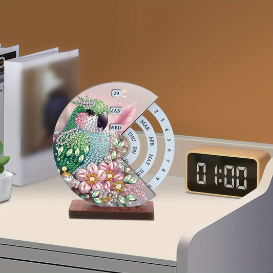 Groene vogel | Kalender | Diamond Painting