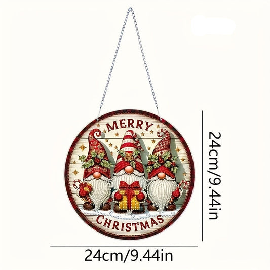 Decoratie hanger kerst kabouters | Kerstkabouters | Diamond Painting