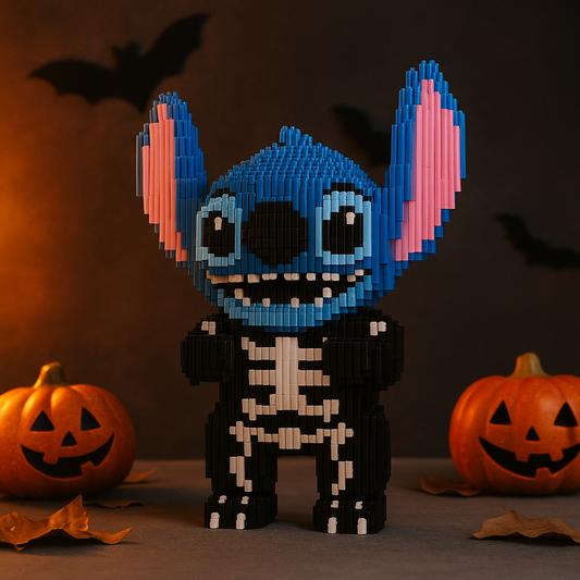 Blauw wezen in halloweenpak | Bouwpakket