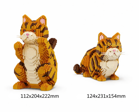2 in 1 rode perzische kat | Bouwpakket
