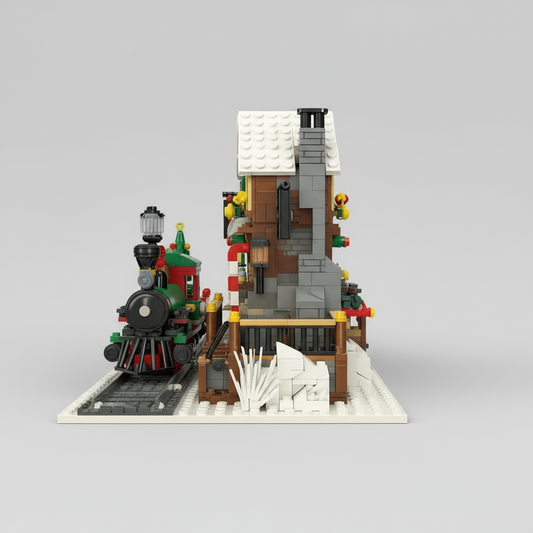 Kerst trein station | Bouwpakket