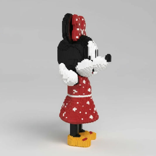 Mega muis in rode jurk met strik | Bouwpakket
