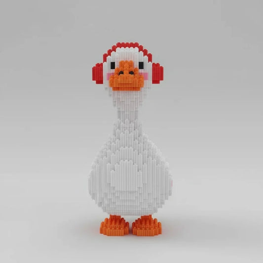 Witte gans met koptelefoon | Bouwpakket