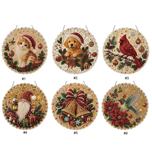 Kerst hanger kerstman | Bel | Diamond Painting
