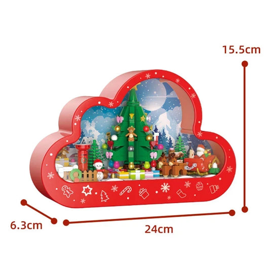 Kerst dorp in wolk | Bouwpakket