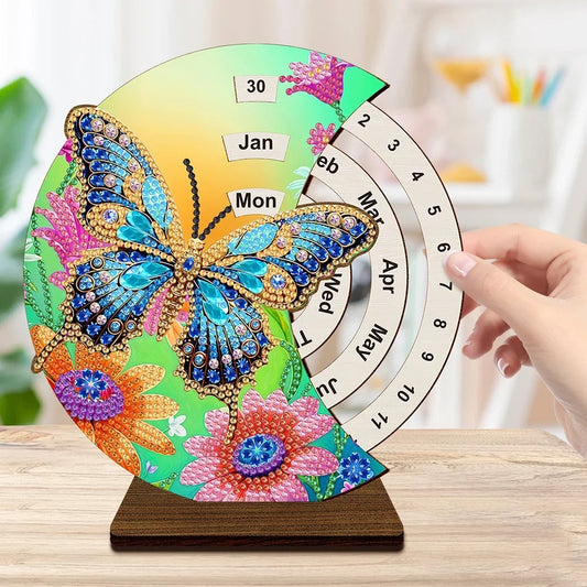 Blauwe vlinder | Kalender | Diamond Painting