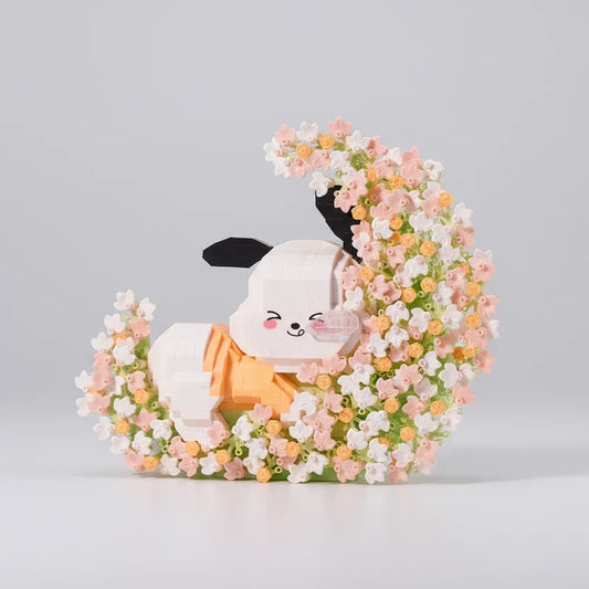 Dieren op bloemenmaan | Bouwpakket