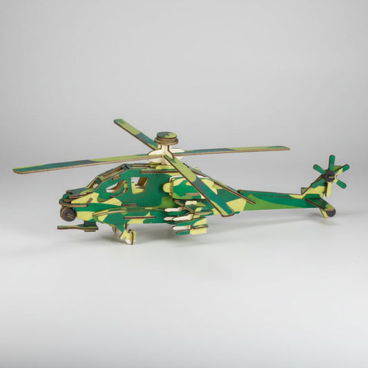 Apache helikopter | 3D Houten Bouwpakket