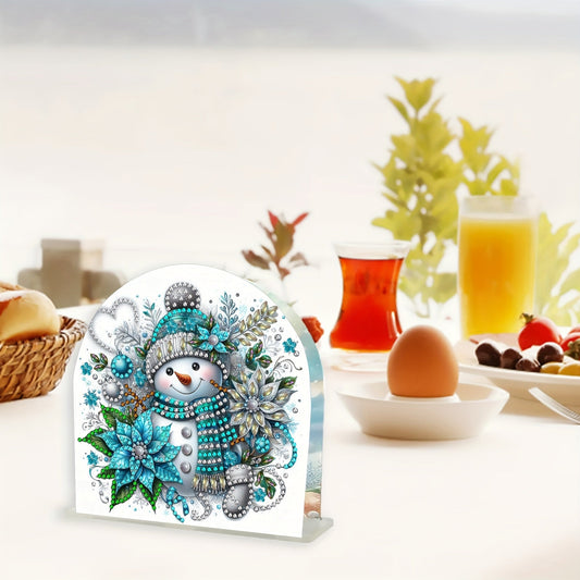 Sneeuwpop servethouder | Servethouder | Diamond Painting