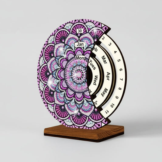 Paarse mandala | Kalender | Diamond Painting