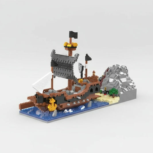 Piraten schip op water | Bouwpakket