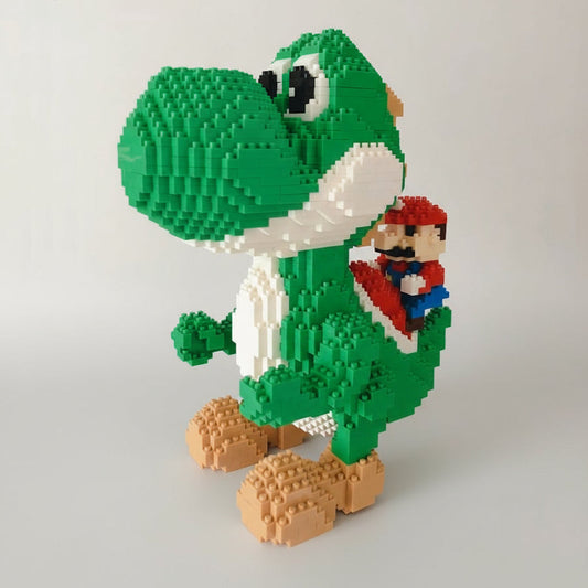 Groene dino met rode loodgieter | Bouwpakket