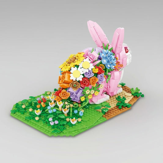 Konijn met bloemen | Bouwpakket