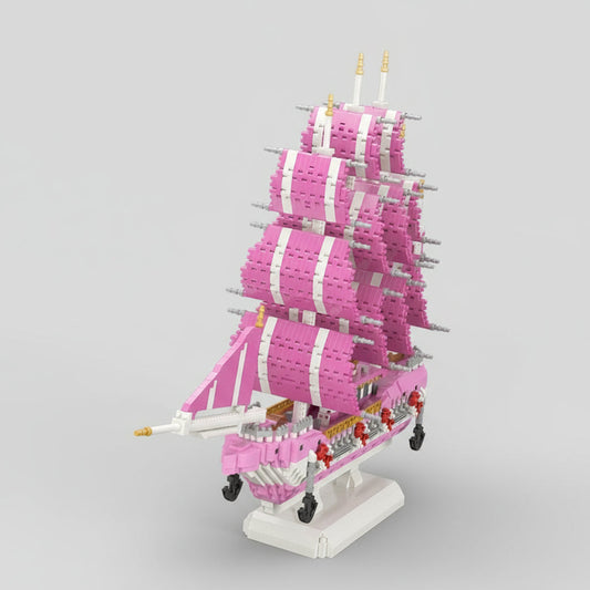 Roze zeilboot | Bouwpakket