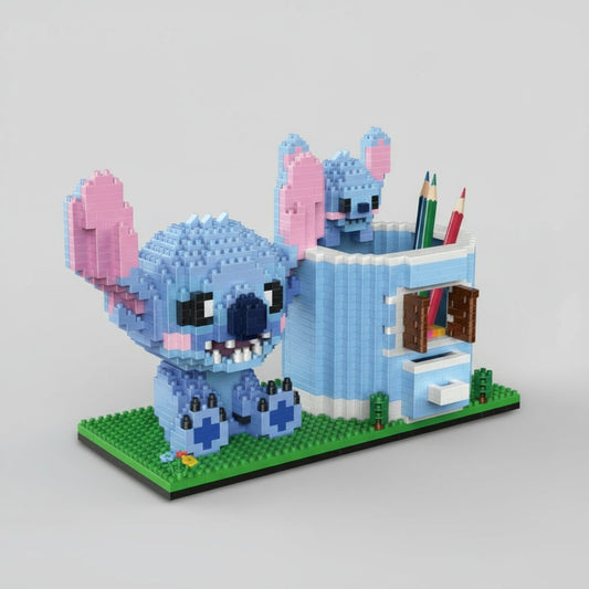 Schattig blauw wezen pennenbakje | Bouwpakket