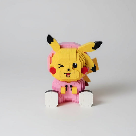Schattig bliksembeestje met roze vest | Bouwpakket