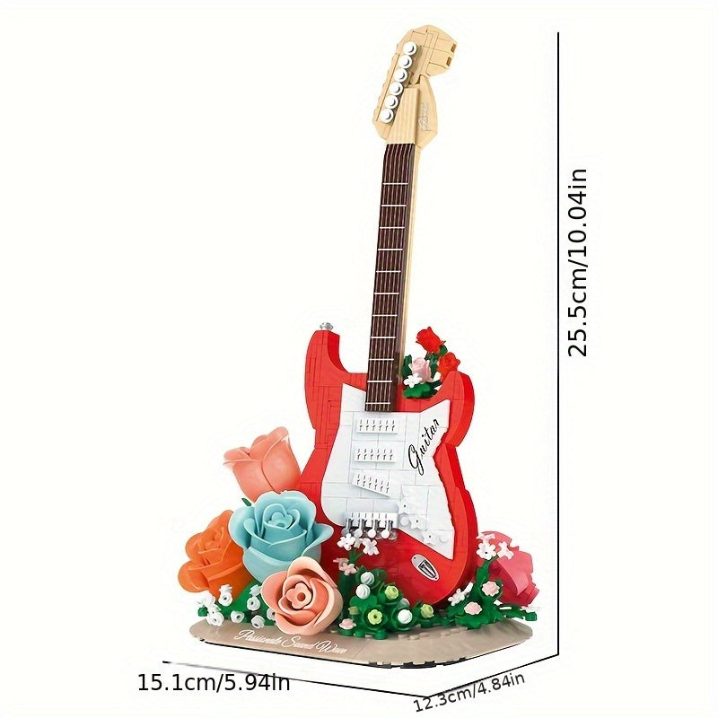Gitaar met bloemen | Bouwpakket