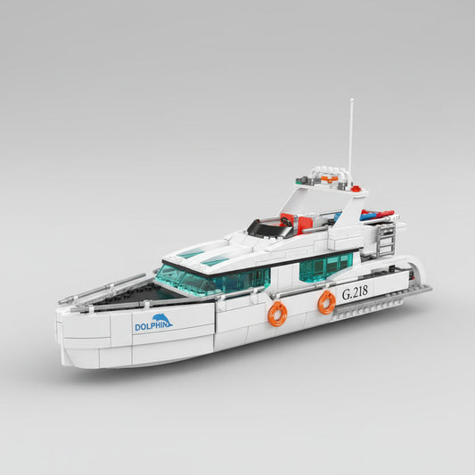 Witte dolfijn boot | Bouwpakket