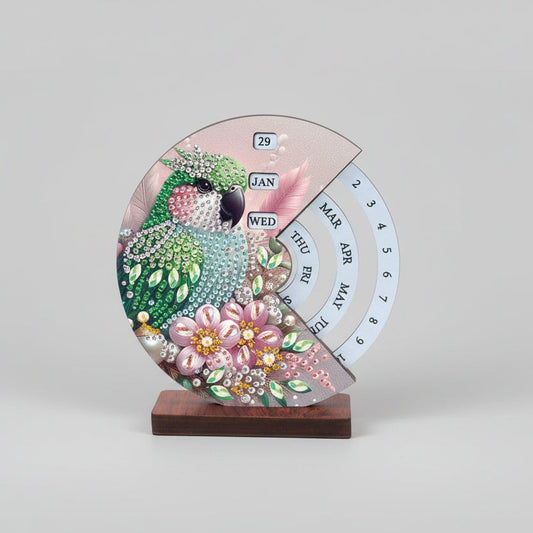 Groene vogel | Kalender | Diamond Painting