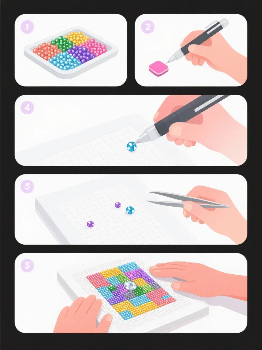 12 Mini Diamond Paintings | Bloemen | Diamond Painting