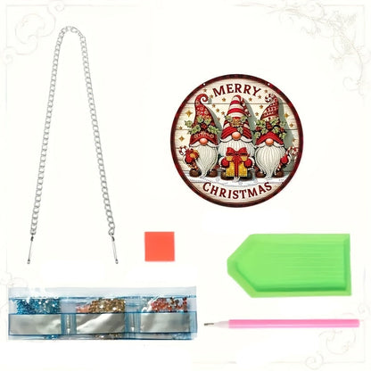 Decoratie hanger kerst kabouters | Kerstkabouters | Diamond Painting