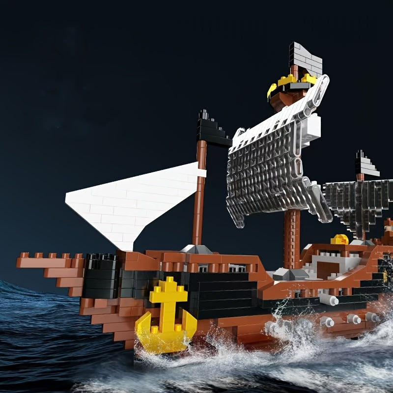 Piraten schip op water | Bouwpakket