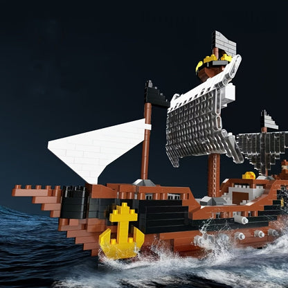 Piraten schip op water | Bouwpakket