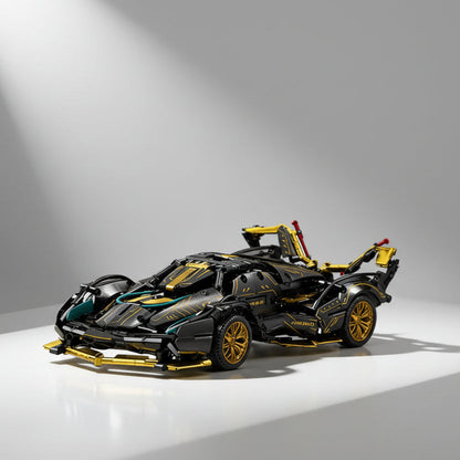 Geel zwarte sportauto | Bouwpakket