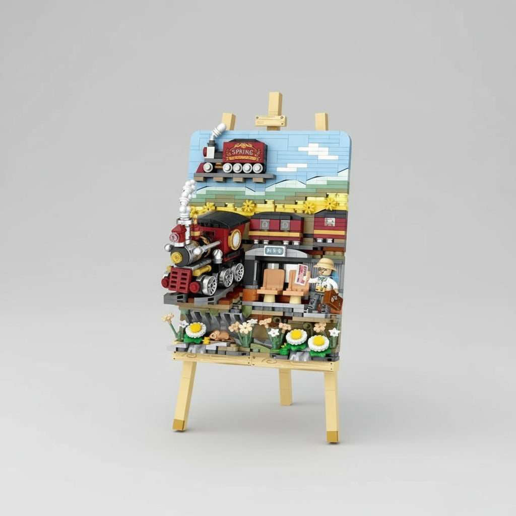3d treinschilderij | Bouwpakket