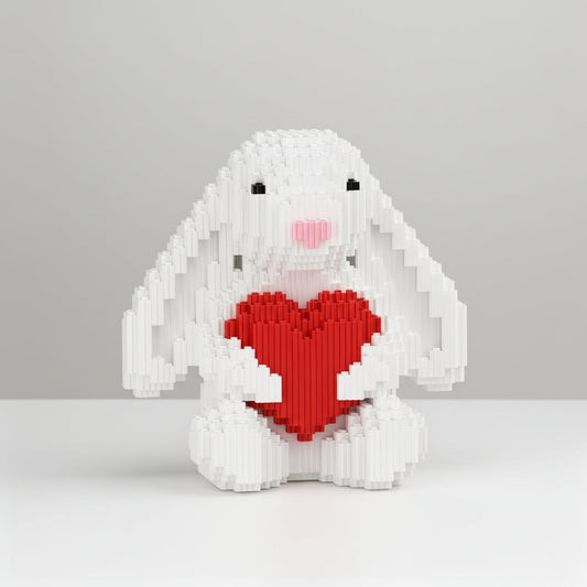 Schattig konijn met hart | Bouwpakket