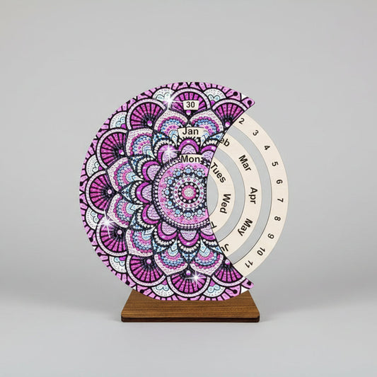 Paarse mandala | Kalender | Diamond Painting