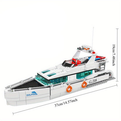 Witte dolfijn boot | Bouwpakket