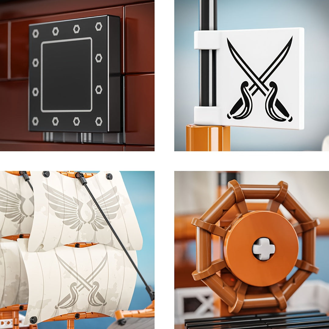 Mega zeil piraten schip | Bouwpakket