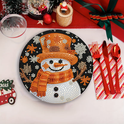 Sneeuwpoppen placemats 4 stuks | 4 stuks | Diamond Painting