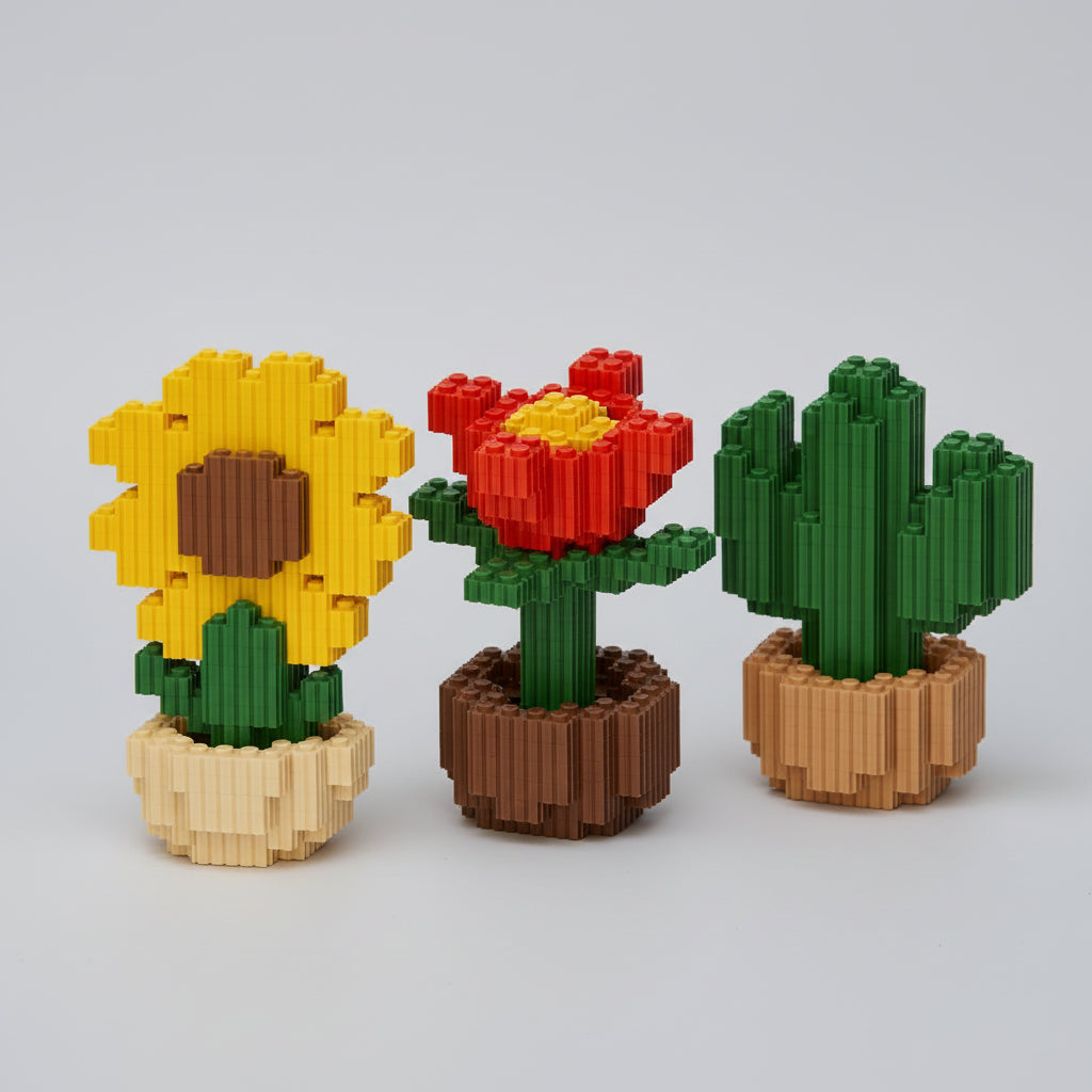 Cactus roos zonnebloem | Bouwpakket