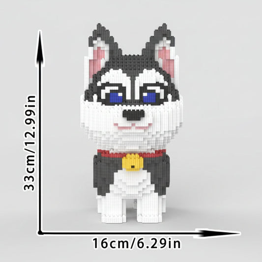 Husky met halsband | Bouwpakket