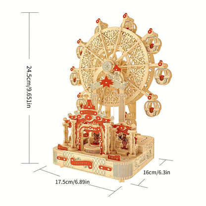 Gekleurd reuzenrad | 3D Houten Bouwpakket