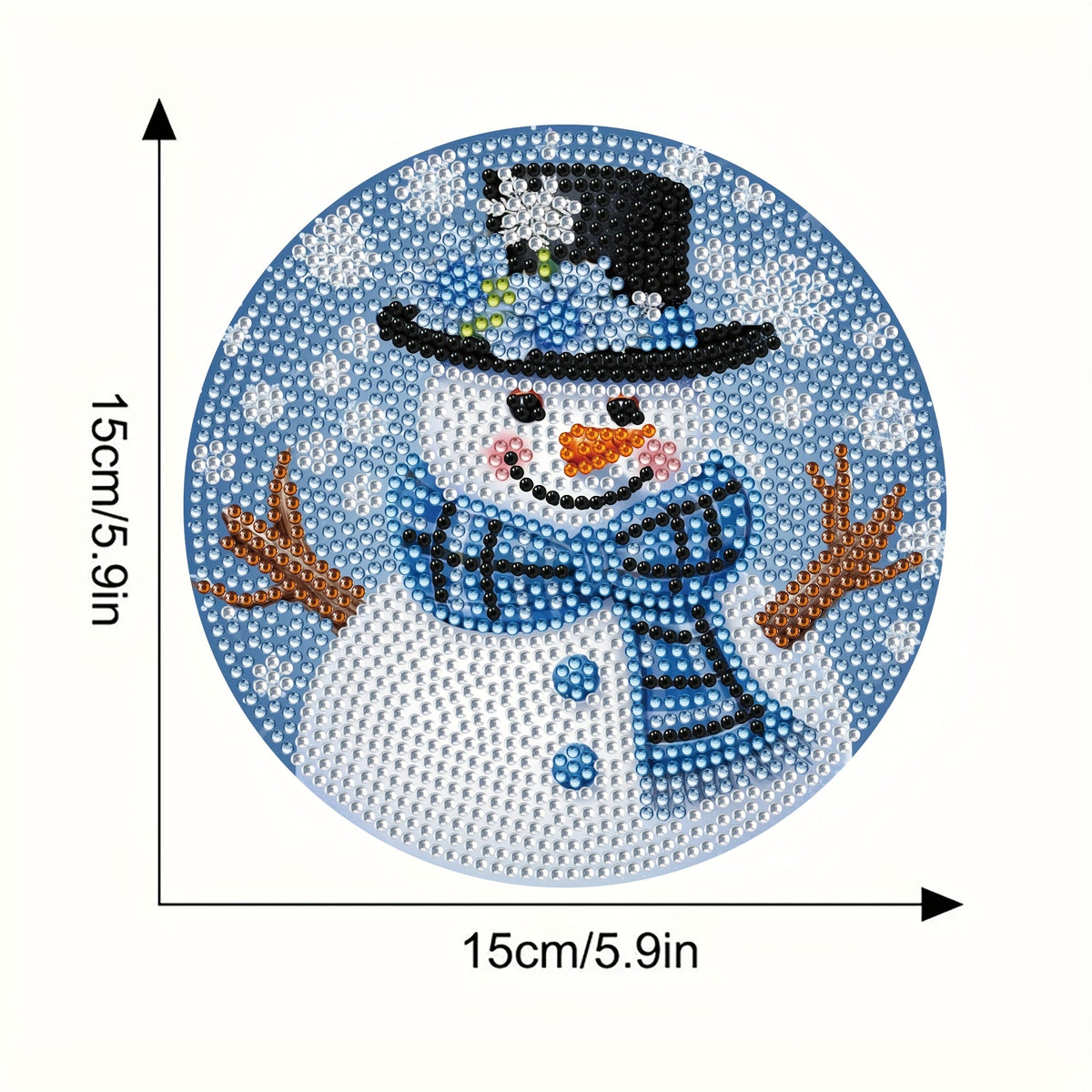 Sneeuwpoppen placemats 4 stuks | 4 stuks | Diamond Painting
