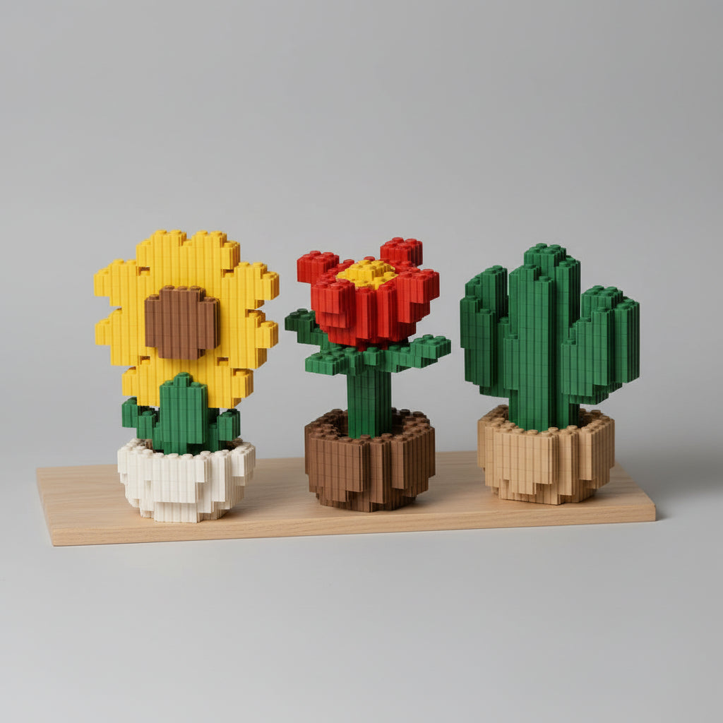 Cactus roos zonnebloem | Bouwpakket