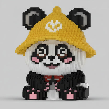 Panda met gele hoed | Bouwpakket
