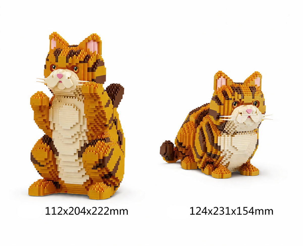 2 in 1 rode perzische kat | Bouwpakket