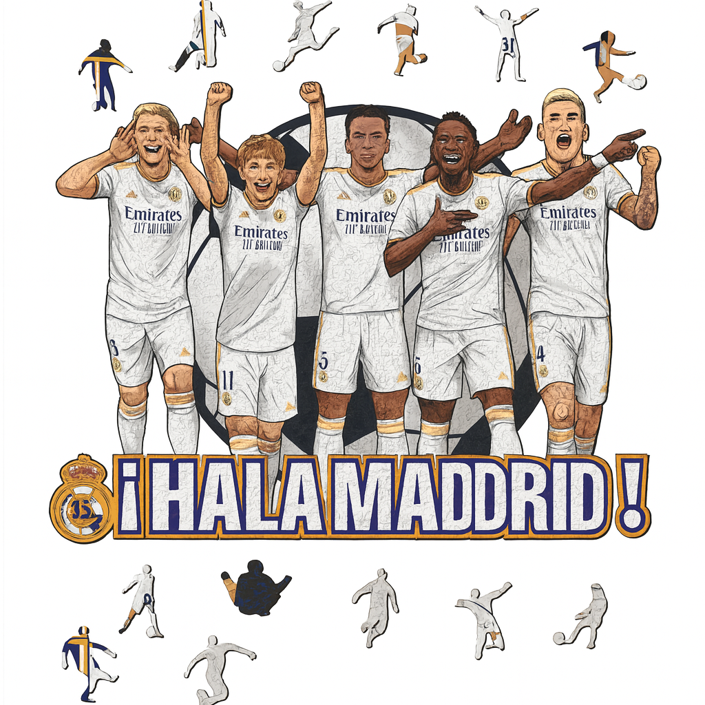 Real Madrid 5 spelers | Houten Puzzel