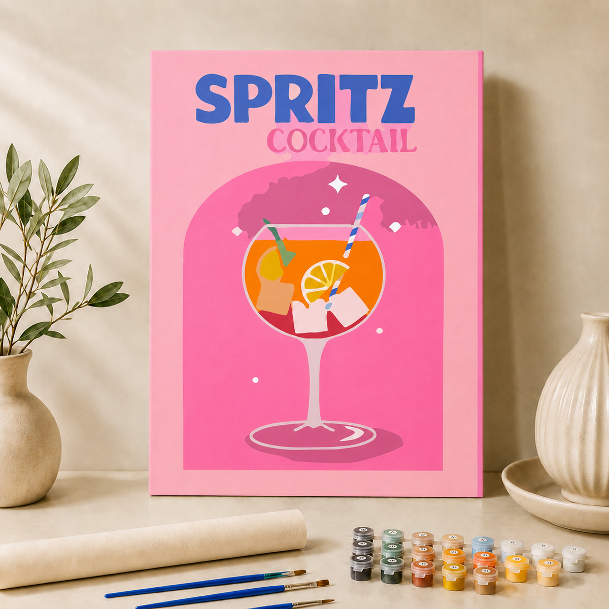 6 mini schilderijen kleurrijke cocktail collectie | Kleurrijke Cocktailcollectie | Schilderen op Nummer