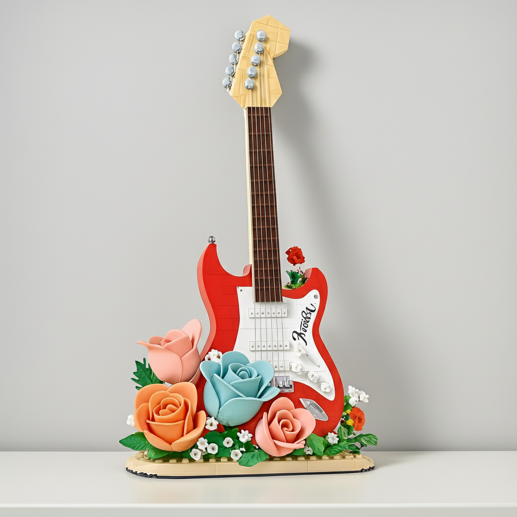 Gitaar met bloemen | Bouwpakket