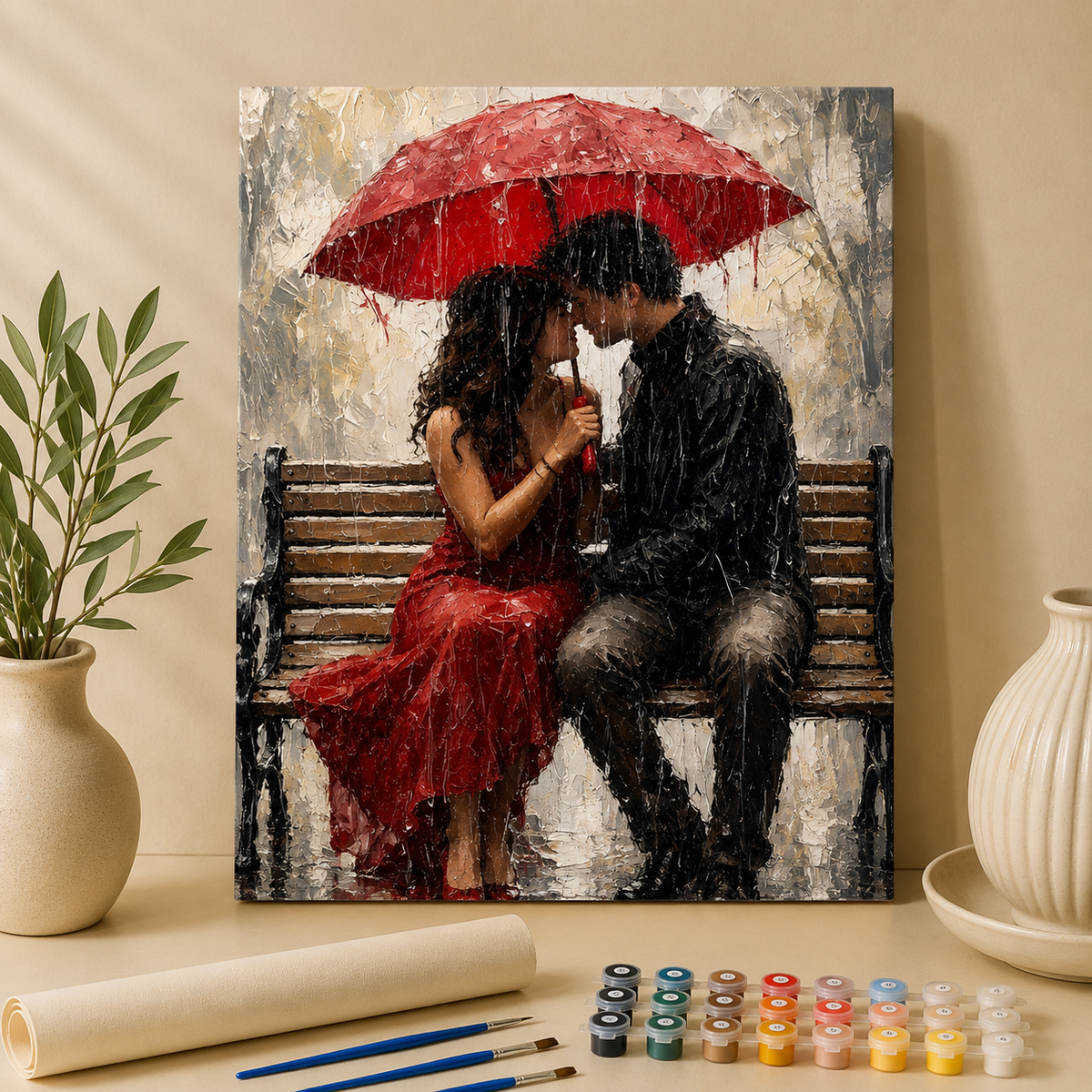 Liefde onder de paraplu | Schilderen op Nummer