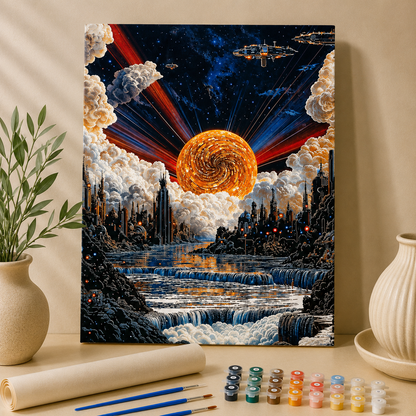 Onder de vurige zon | Schilderen op Nummer