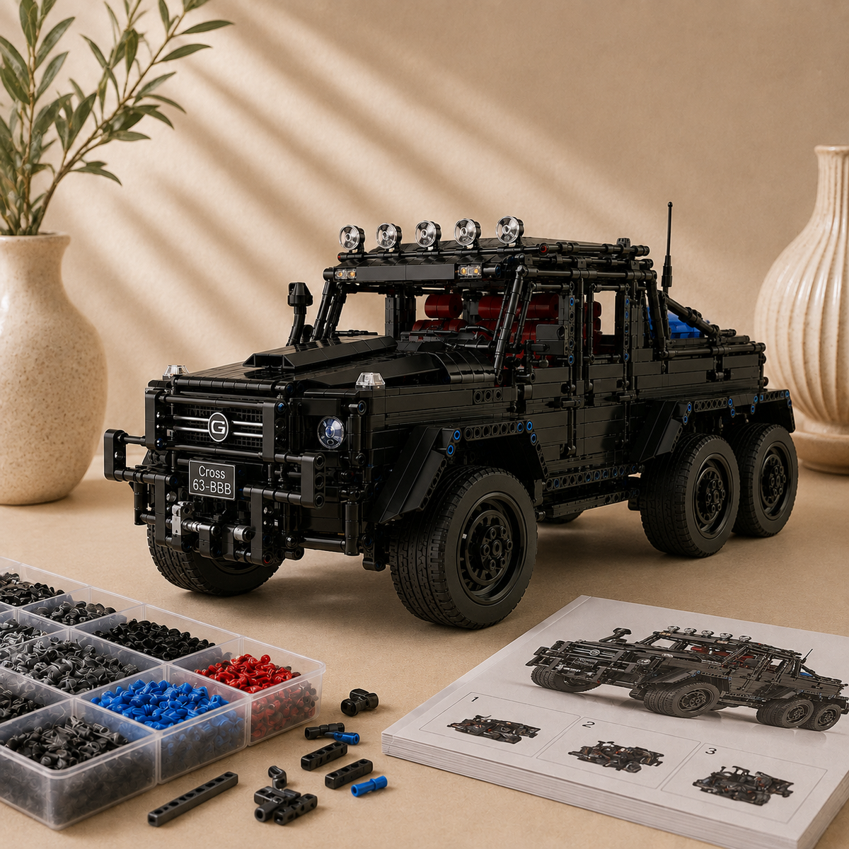 Mega Zwarte 6x6 Terreinwagen | Bouwpakket
