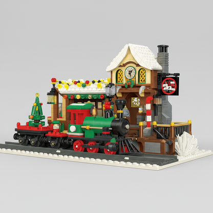 Kerst trein station | Bouwpakket