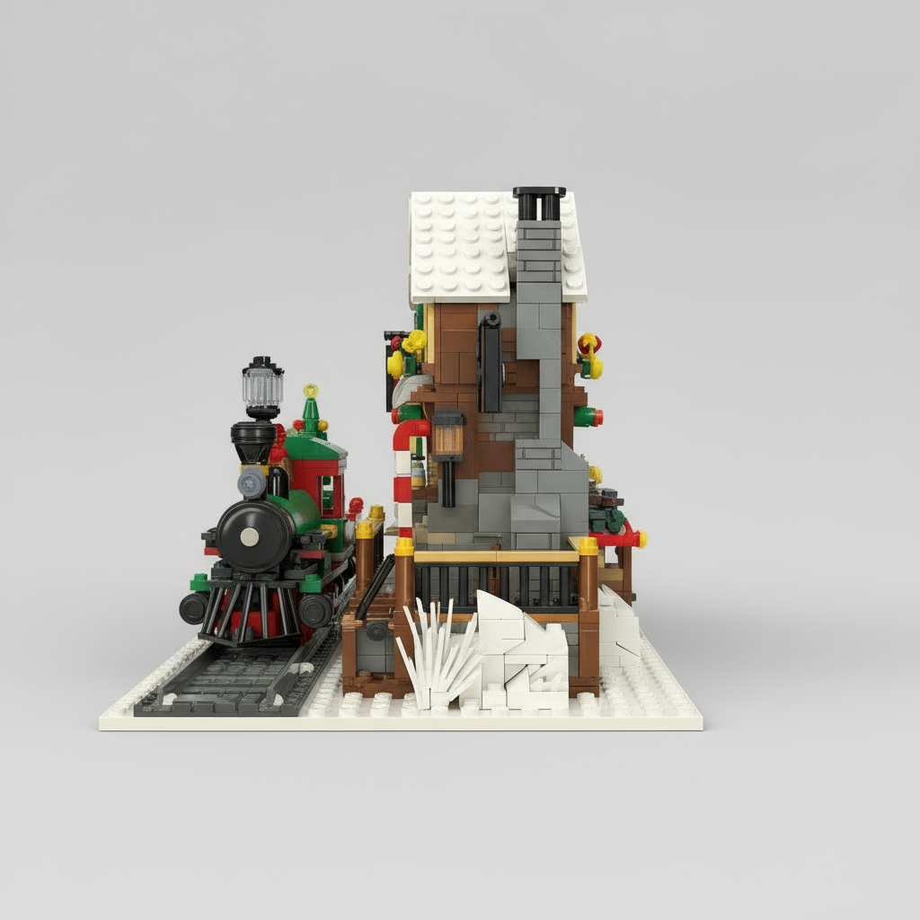 Kerst trein station | Bouwpakket